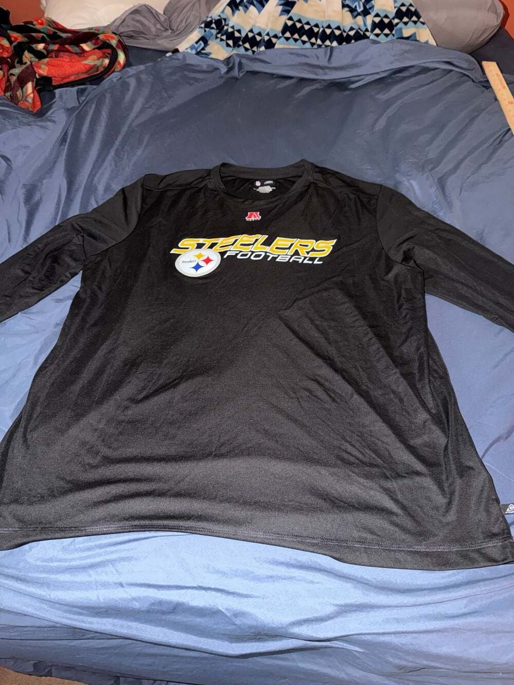 NFL Team Apparel Pittsburgh Steelers AFC North Long Sleeve Performance Shirt Siz